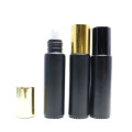 in stock matte black 10ml roll on glass bottle with roller ball for perfume deodorant